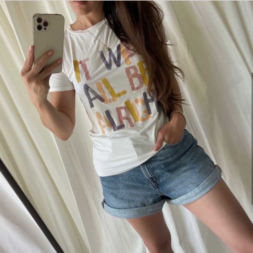 The graphic tee in ivory